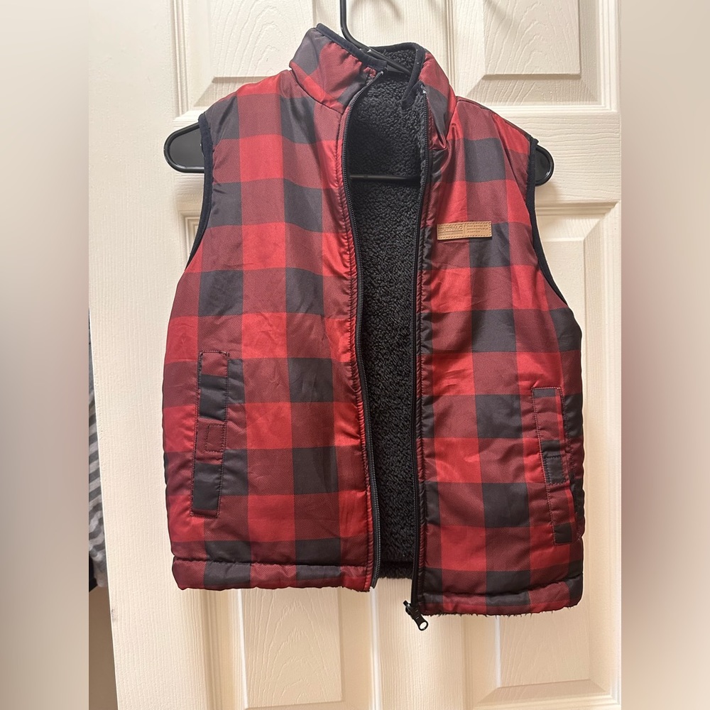 Warm vest plaid